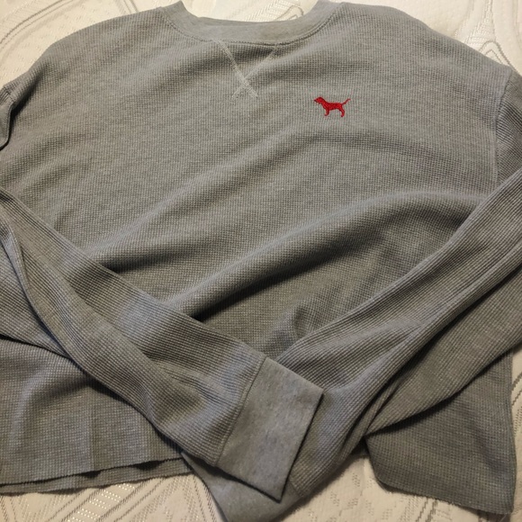 PINK long sleeve crop top - Picture 1 of 2